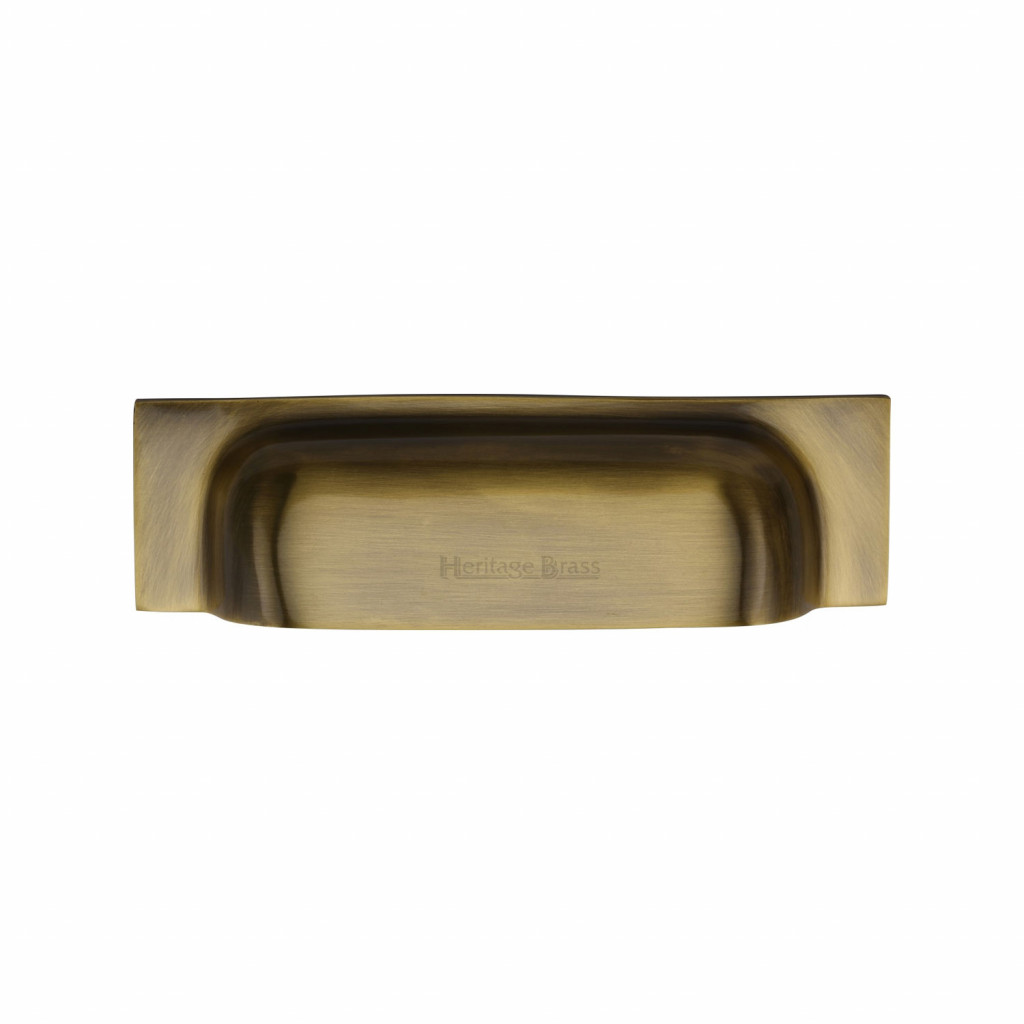M Marcus Heritage Brass Military Design Cabinet Drawer Pull 76/96mm dual fixing centres